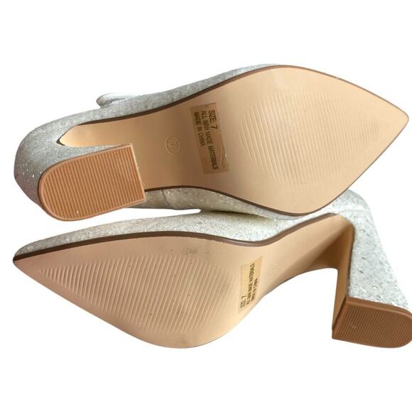 Lulus Luiz Sparkle Pointed Toe Pumps 7 Formal Prom Wedding Princess‎ Quinceanera - Picture 7 of 15